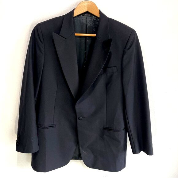 Gritti Ermenegildo Zegna sport coat formalBlack jacket men's 50S
